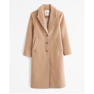 Abercrombie and Fitch Wool-Blend Dad Coat